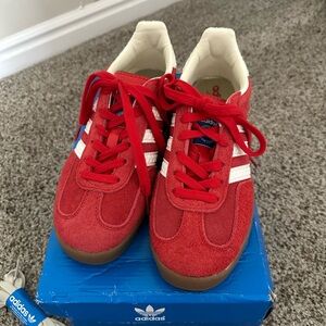 Adidas Gazelle Women Red and White Sneakers